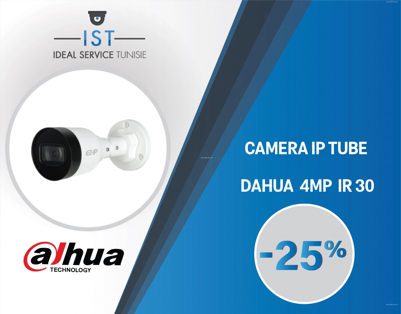 IST: CAMERA IP TUBE DAHUA 4MP IR30