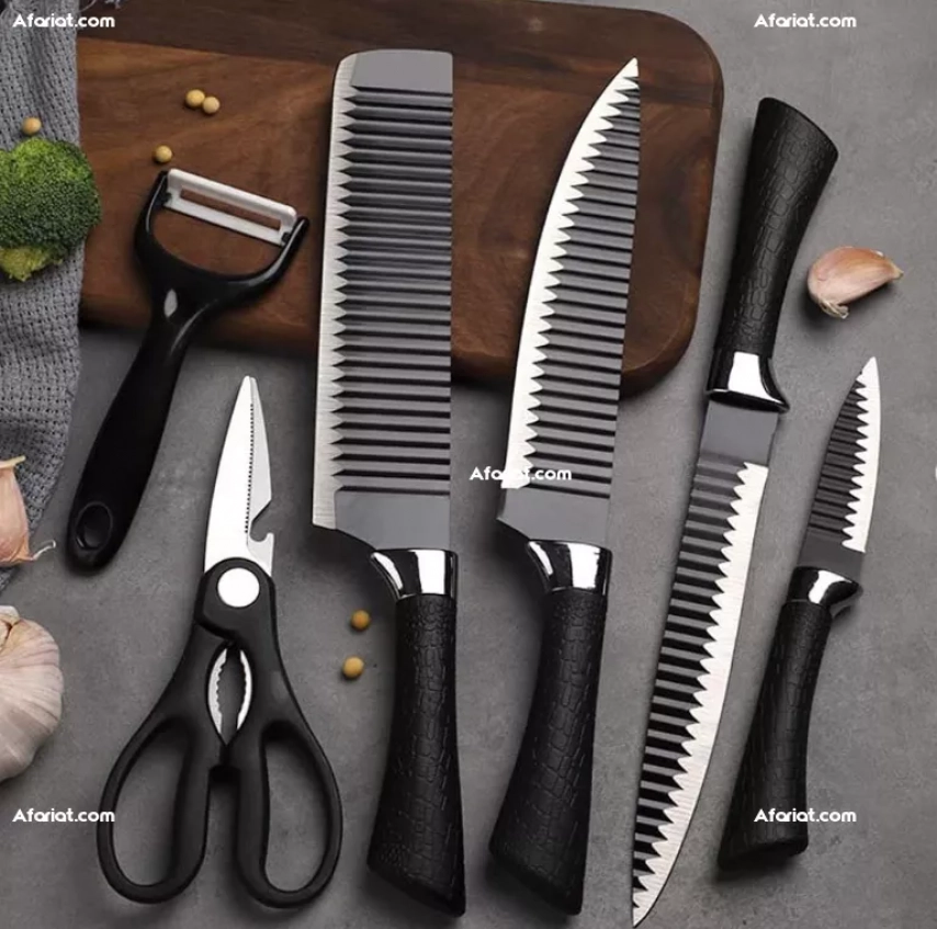 Ensemble de Couteaux de Cuisine 6 Pièces