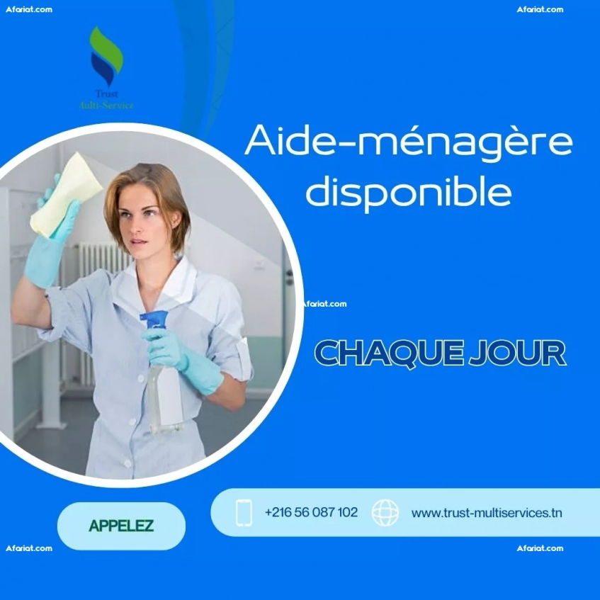 Faites confiance à notre femme de ménage à la journée au Bardo