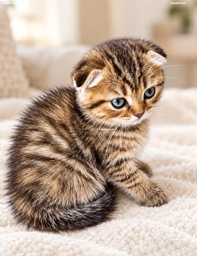 Adorable chaton femelle scottish fold âgée de 2 mois