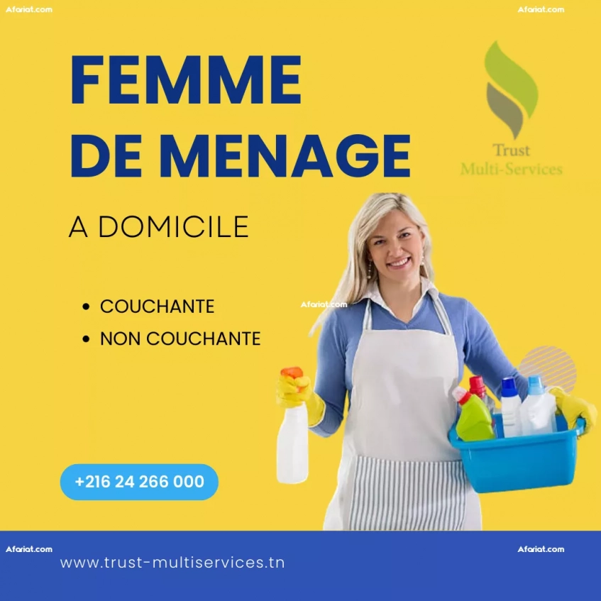 FEMME DE MENAGE A LA SOUKRA