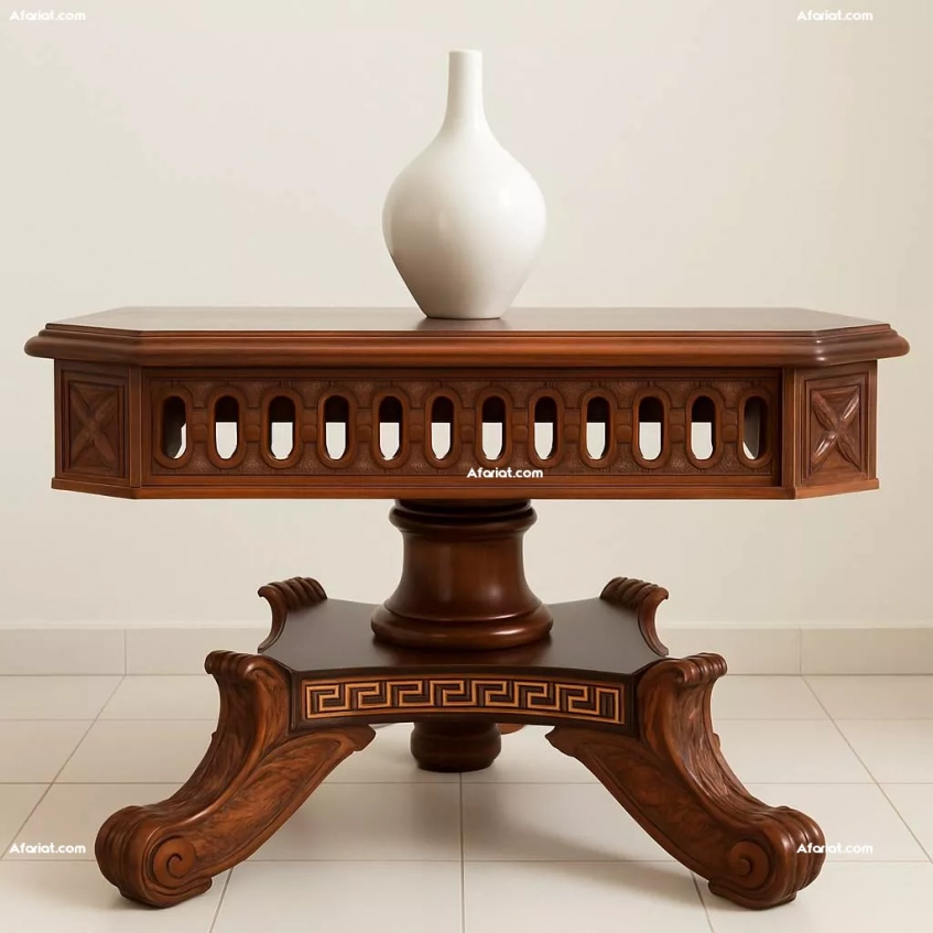 Table basse en bois sculpté – style classique