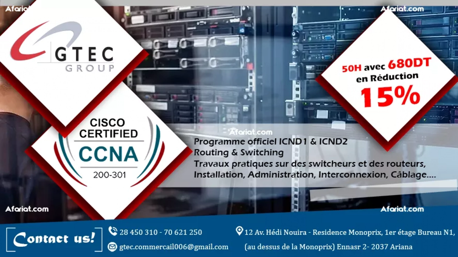 Formation en Administration réseau Certifié CISCO