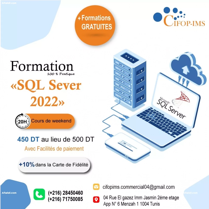 Formation SQL Server 2022:100% pratique
