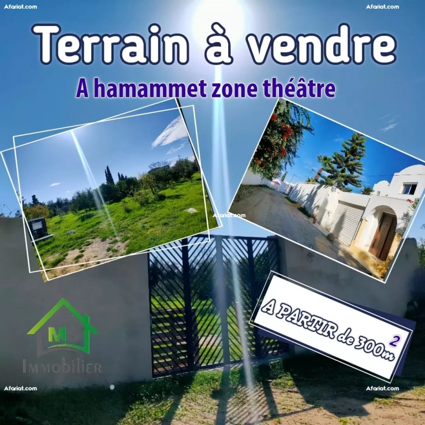 à vendre un Superbe terrain à HAMMAMET