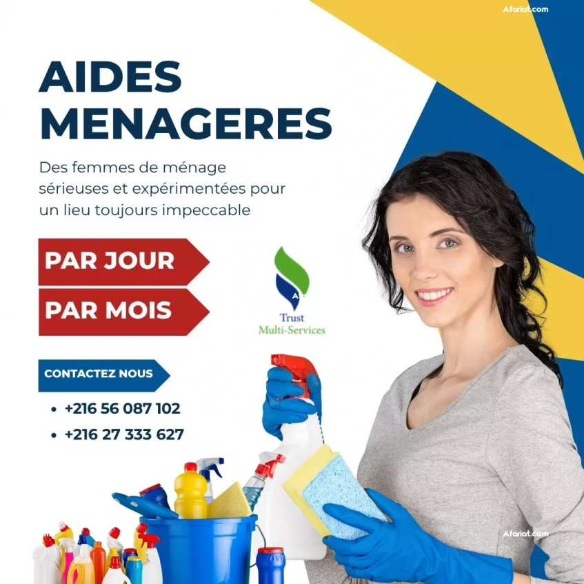 Aide ménagère expérimentée à Tunis