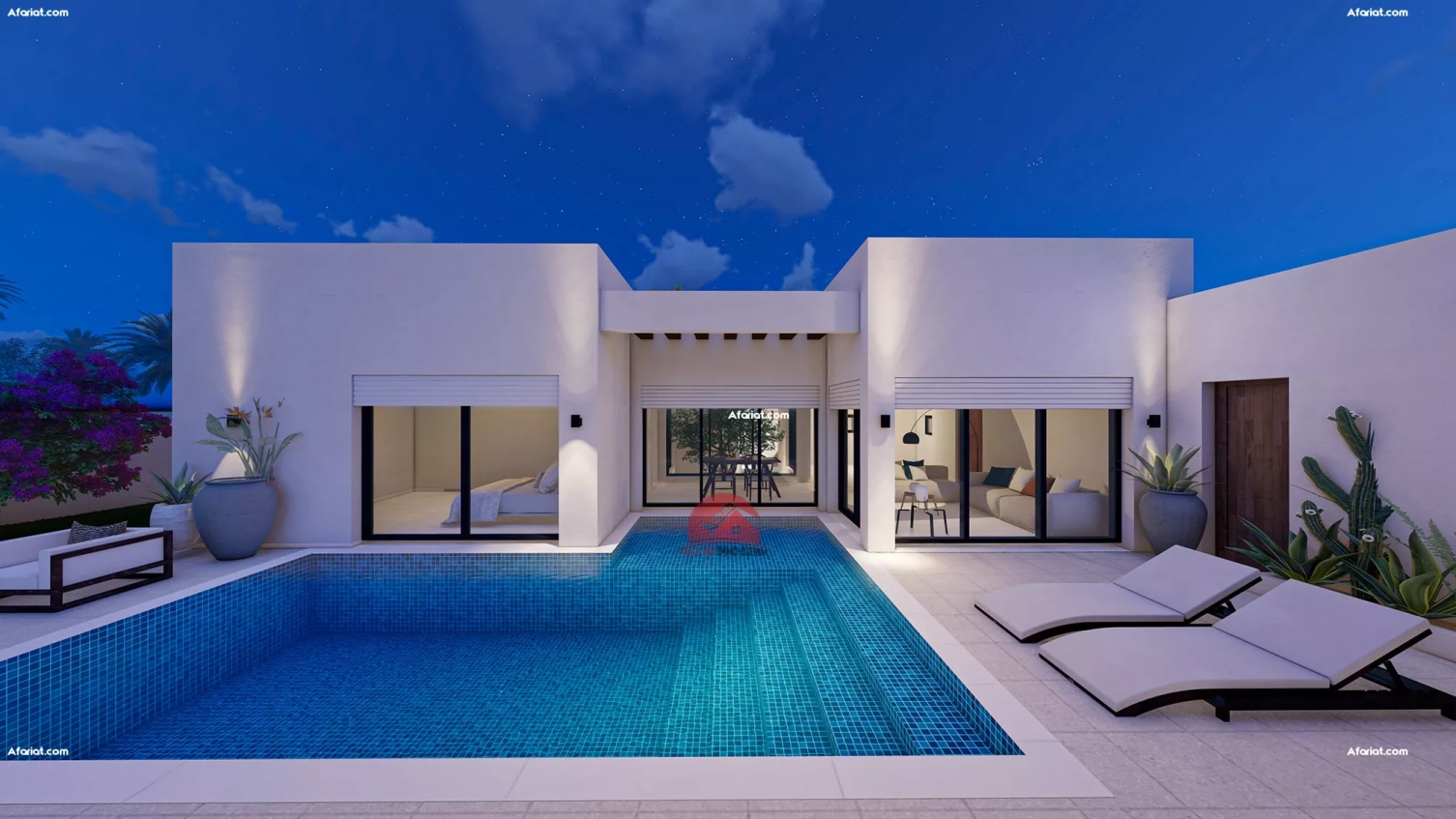 VILLA CLÉ EN MAIN AVEC PISCINE PRIVÉE À DJERBA TUNISIE