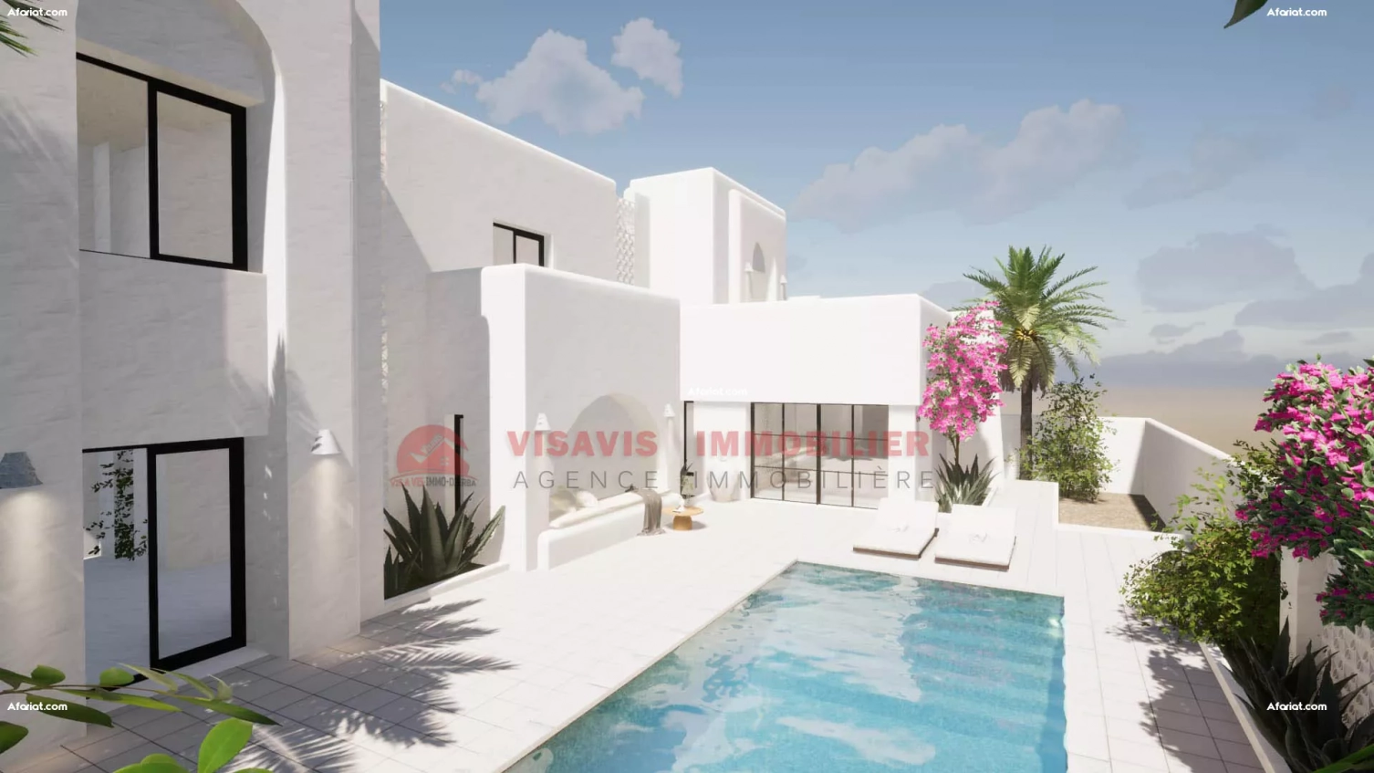 CONSTRUCTION CLÉ EN MAIN - VILLA AVEC PISCINE ZU DJERBA-RÉF P691