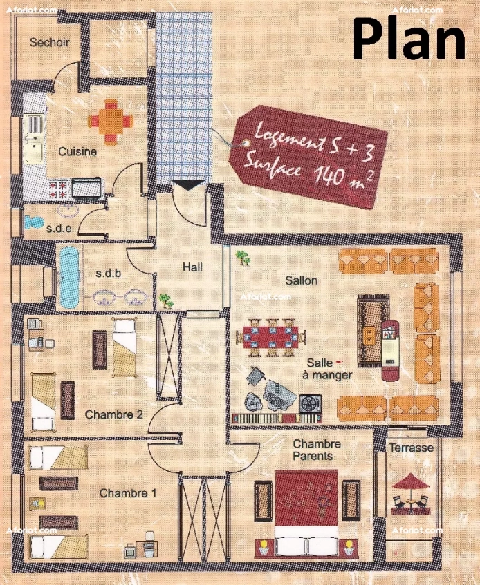 appartement A 5-3, 5ᵉ étage, résidence Thouraya, Nouvelle Médina