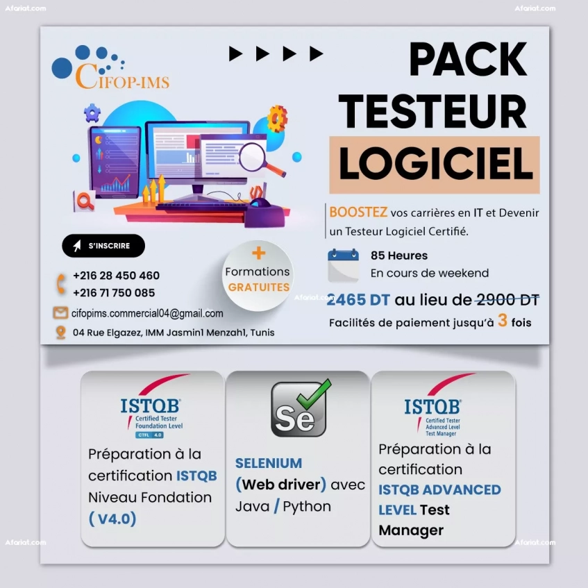 Pack Formation Testeur Logiciel