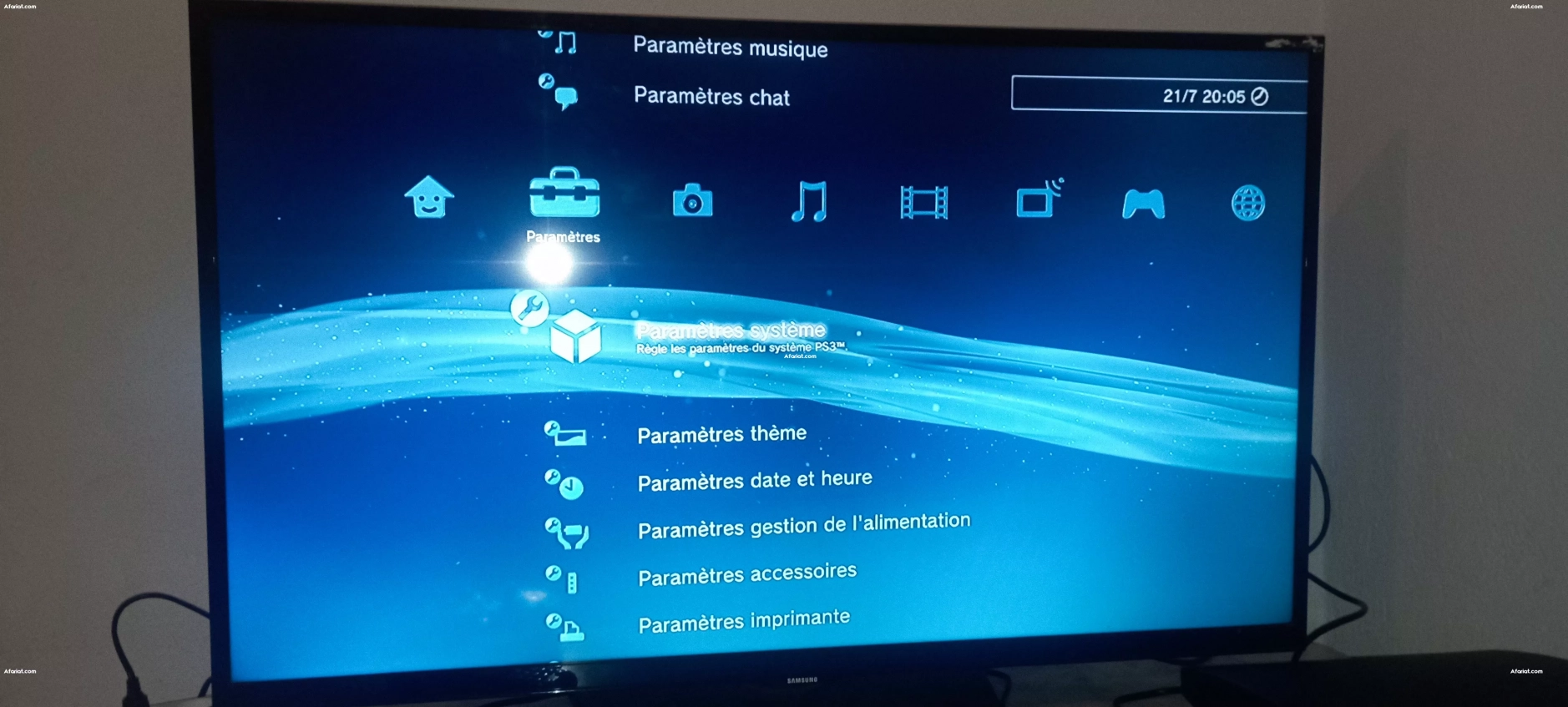 Télé Samsung et PlayStation 3