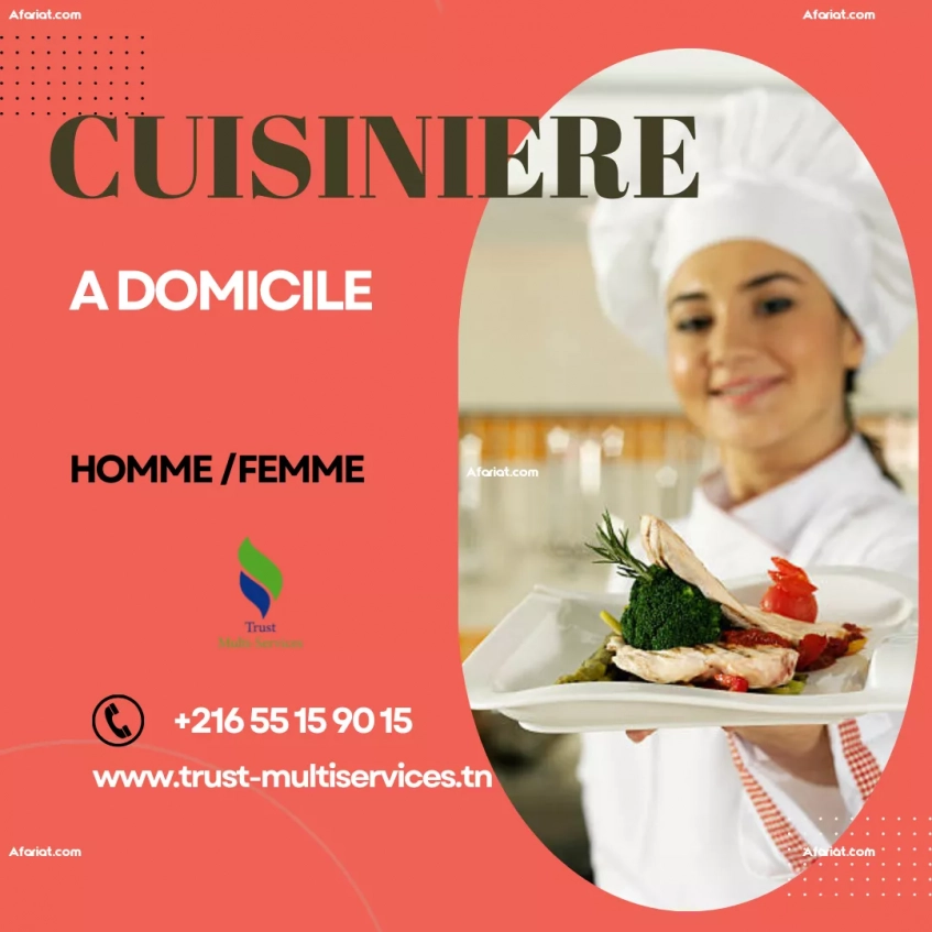 DES CUISINIERES  PAR MOIS A BORJ CEDRIA