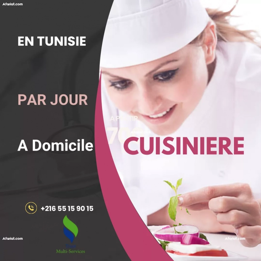 Vous cherchez une cuisiniere par jour a Megrine?