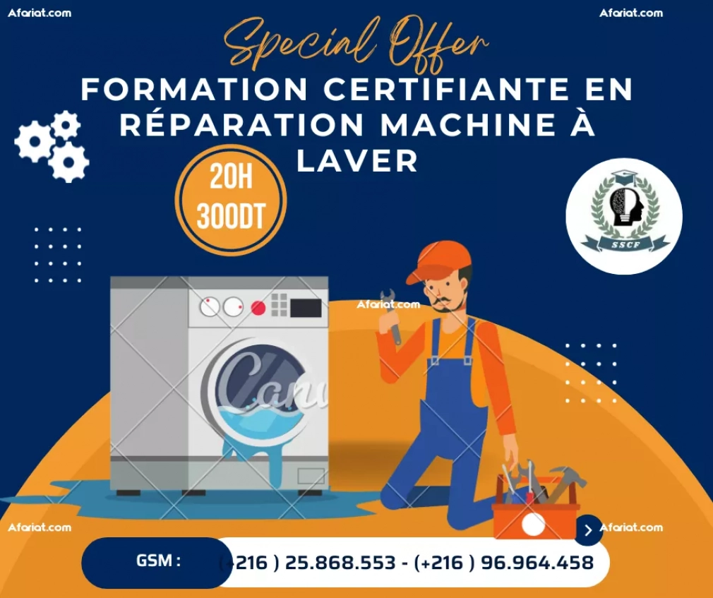 Formation  Certifiante En réparation machine à laver