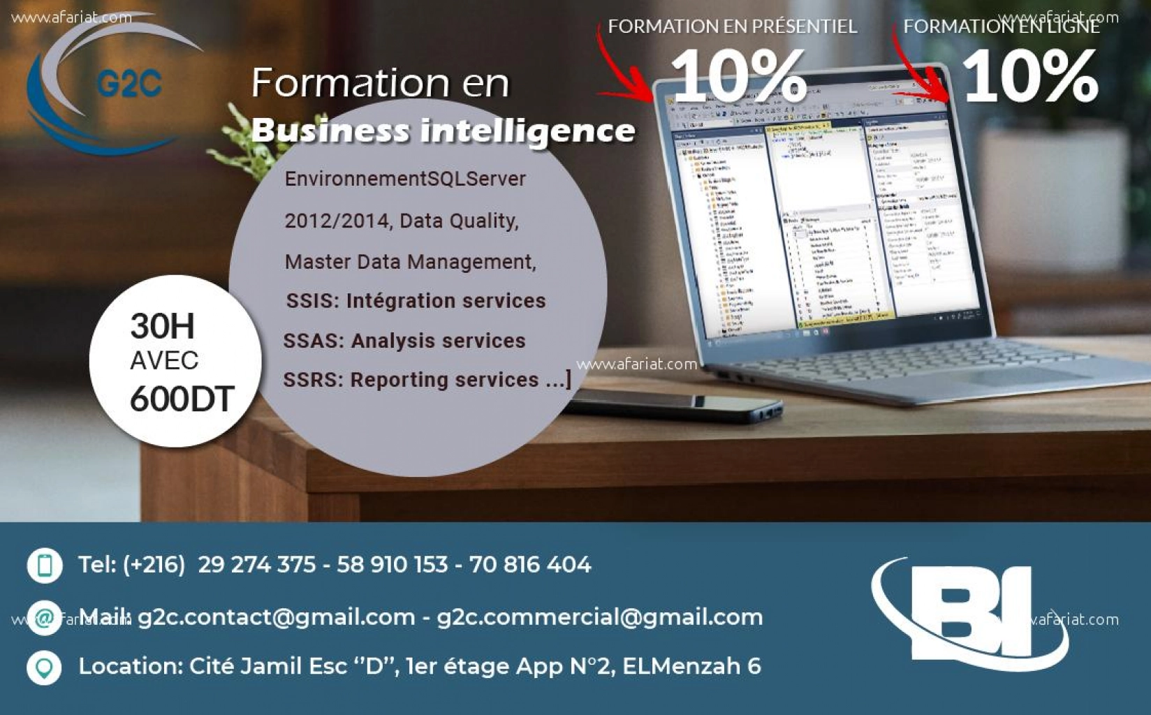 Réduction 10% :  Business Intelligence