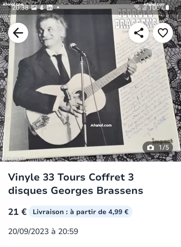 Coffret Brassens 3 disques vinyl