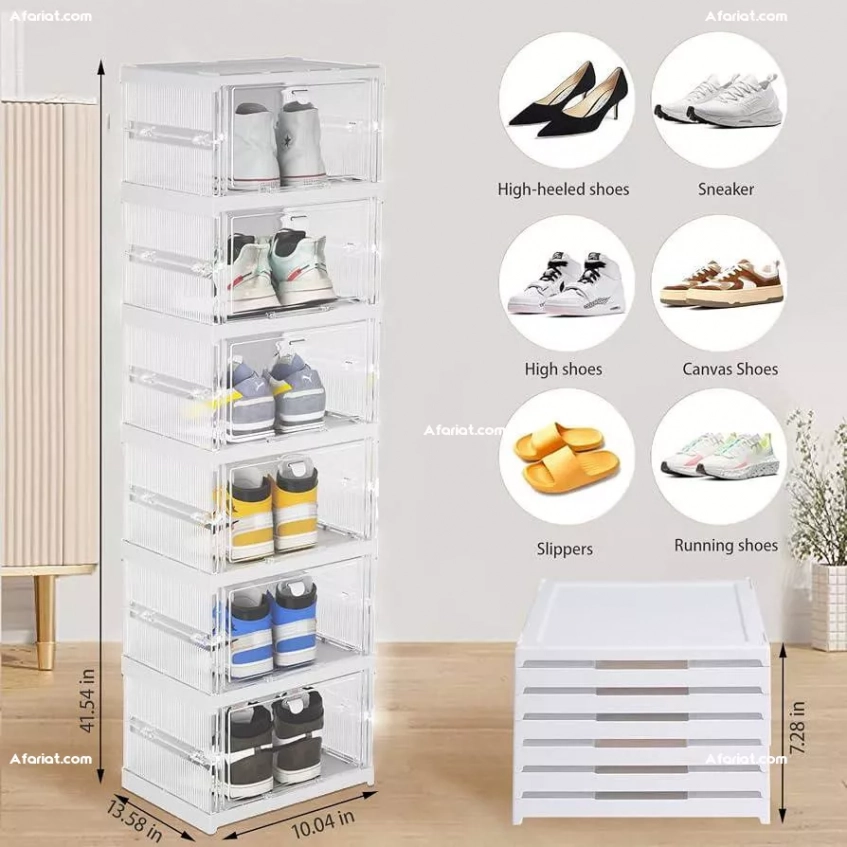Meuble à chaussures 8 compartiments individuels avec des panneaux