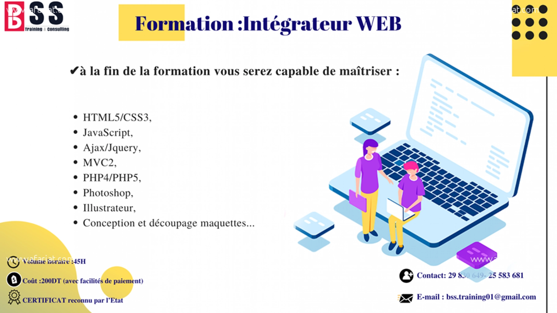 Formation :Intégrateur WEB
