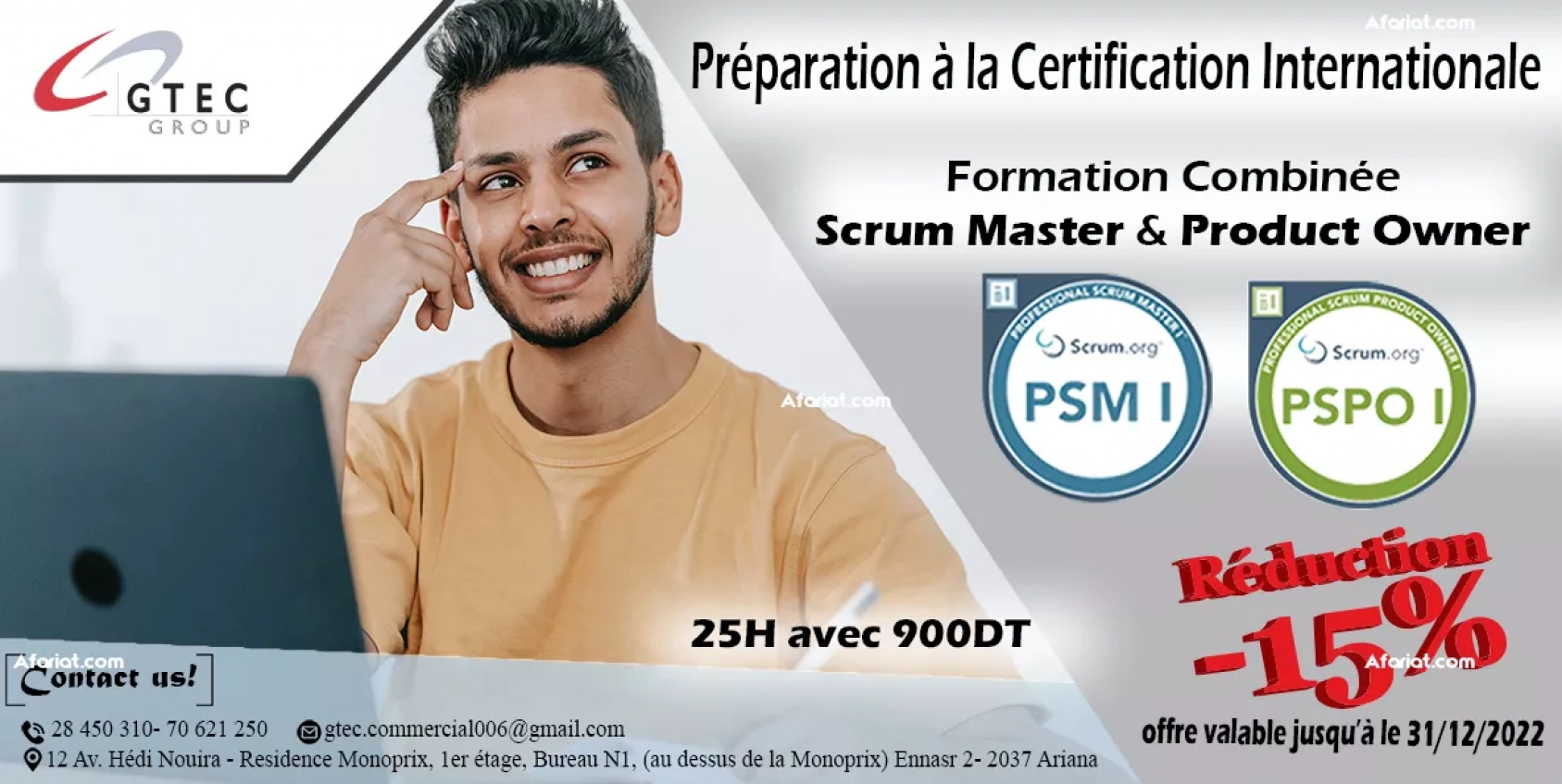 Formation Agile Scrum Master et Product Owner (PSM1et PSPO1)
