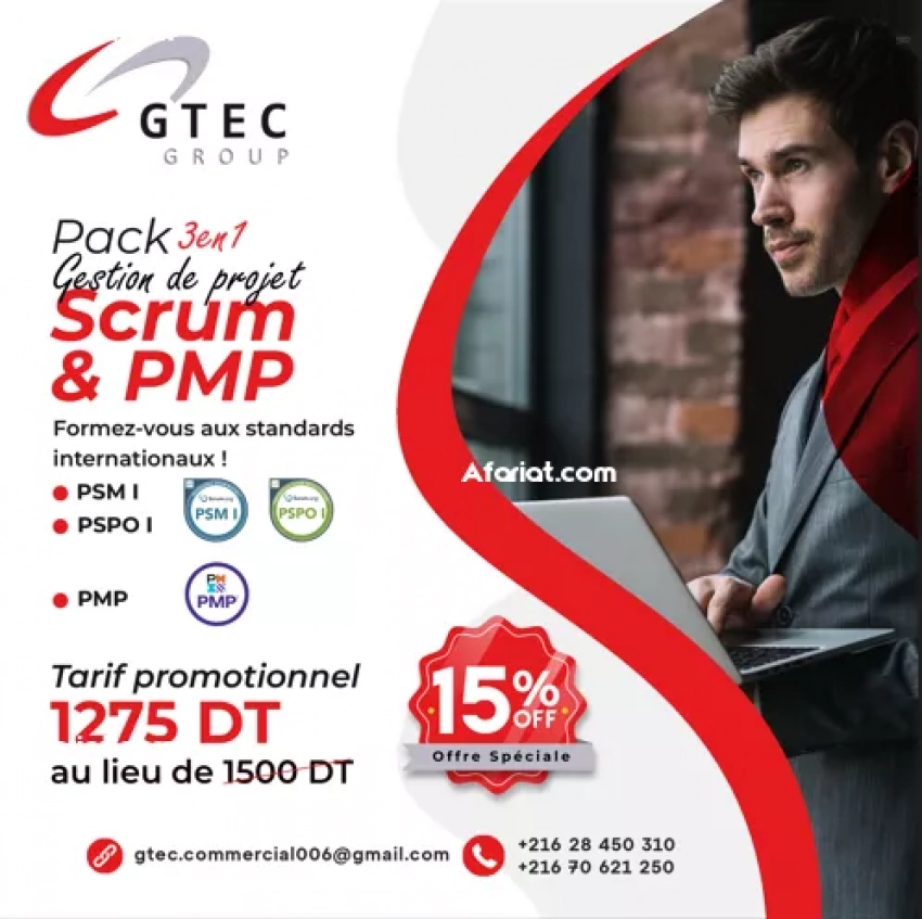 Formation 3en1 : Scrum PSM1 & PSPO1 + PMP