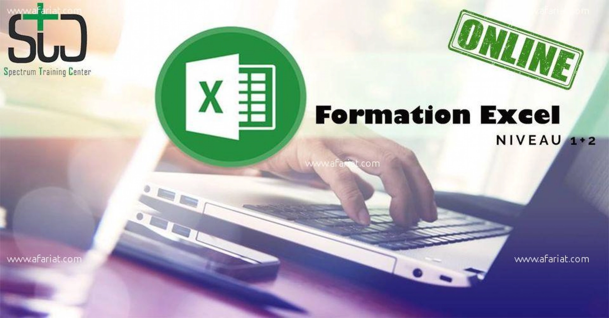 Formation Excel Niveau 1+ 2 -En Ligne