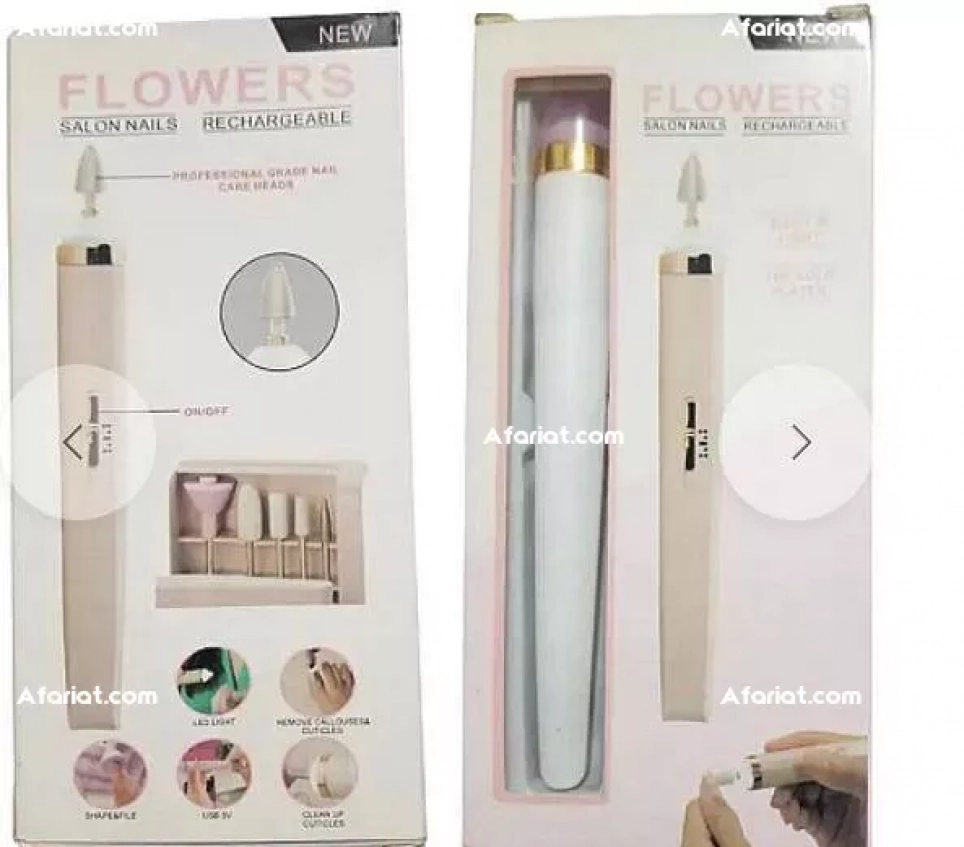 kit de manucure électrique Flowers Salon Nails Rechargeable.