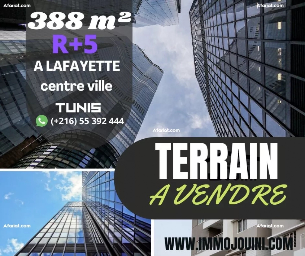 Terrain 388 m2 à Lafayette Centre ville