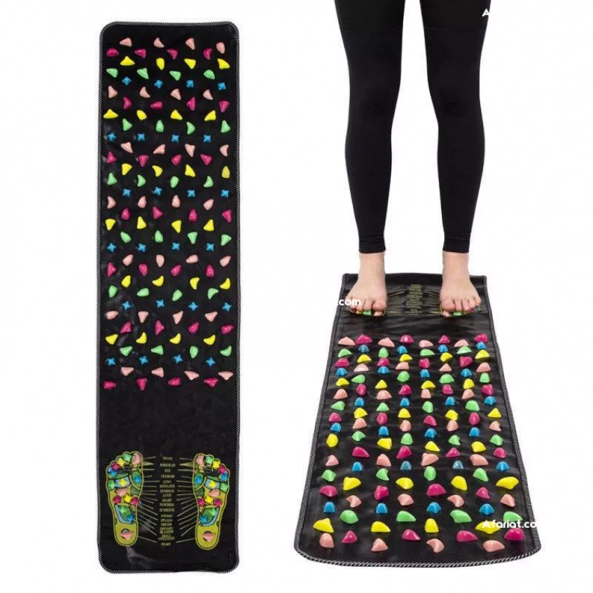 TAPIS DE MASSAGE PÉDESTRE AVEC GALETS POUR AMÉLIORATION