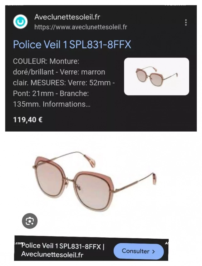 lunettes authentique police