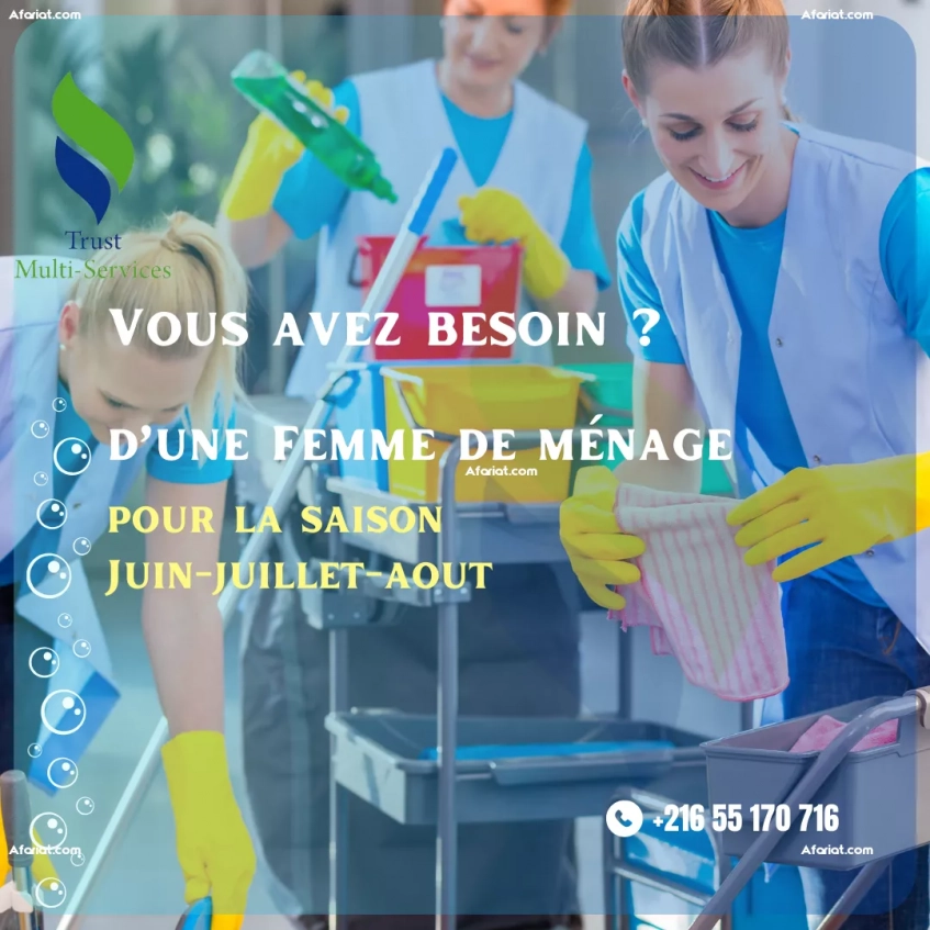 TMS PROPOSE DES FEMMES DE MENAGE A GAMMART
