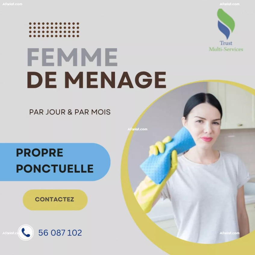 FEMME DE MENAGE PAR MOIS A ARIANA