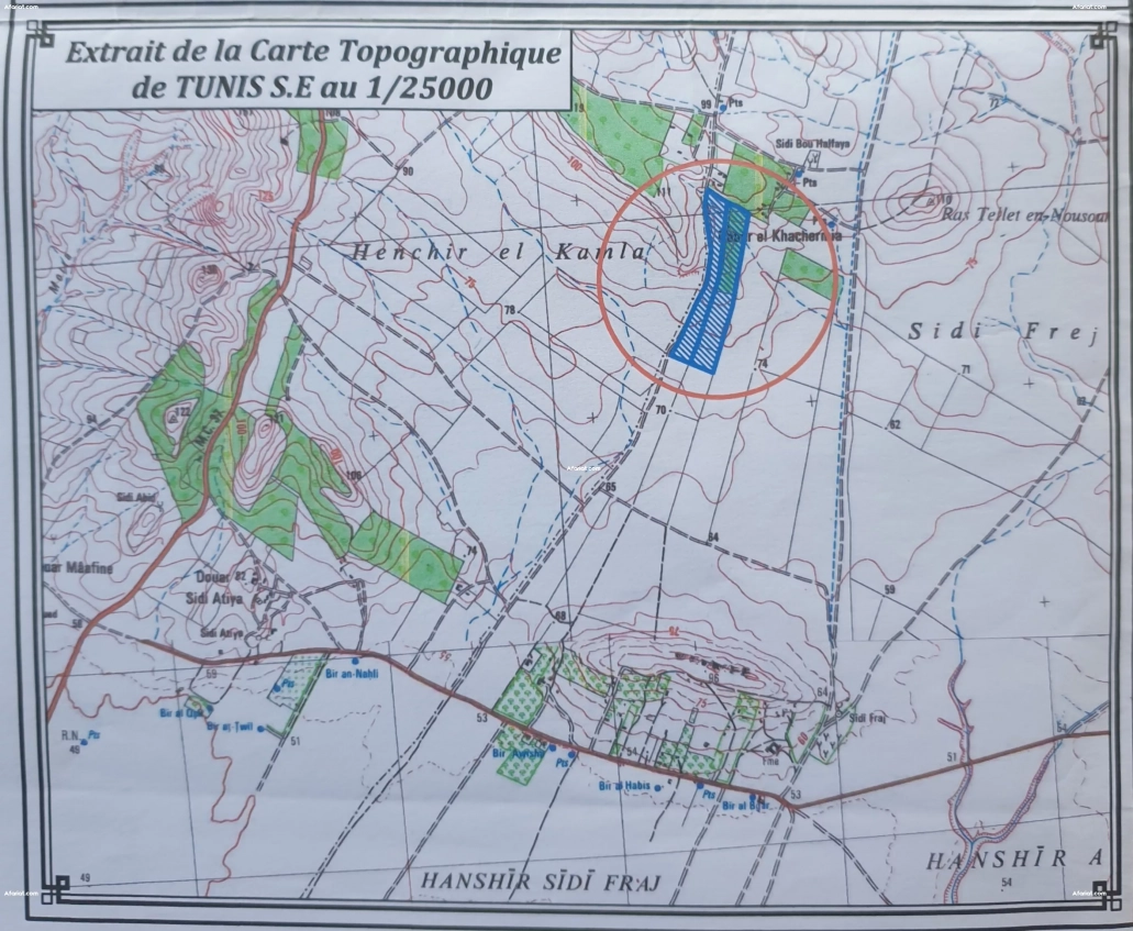 Lots de terrains de 1000m2 a 50 dt le m2 a birine bouhamed