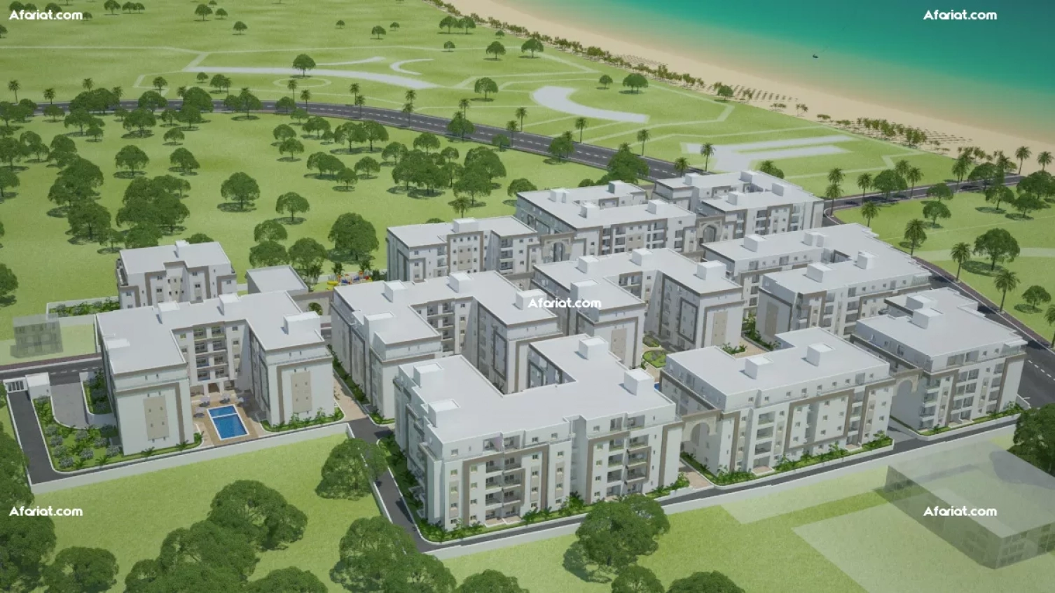 Lancement de Bousten 3: Bel Appart S+2 à la plage de Hammamet