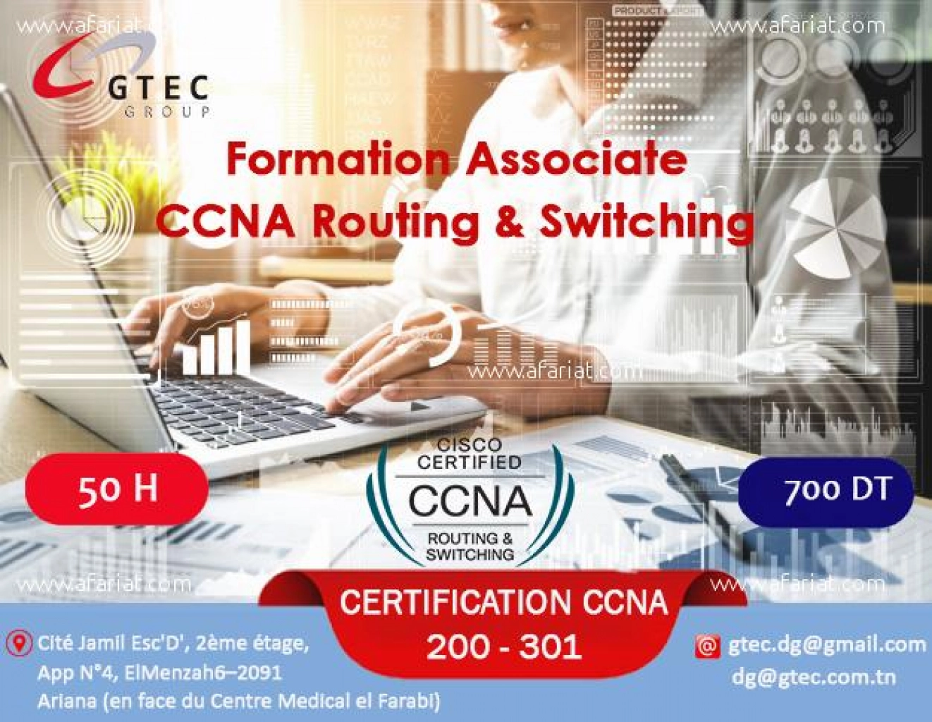 GTEC: Réduction sur la formation CISCO CCNA