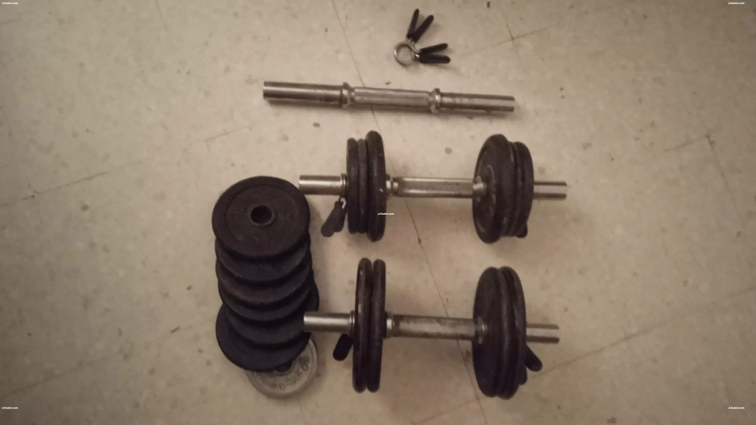 Kit haltères 23 kg + 3 barres
