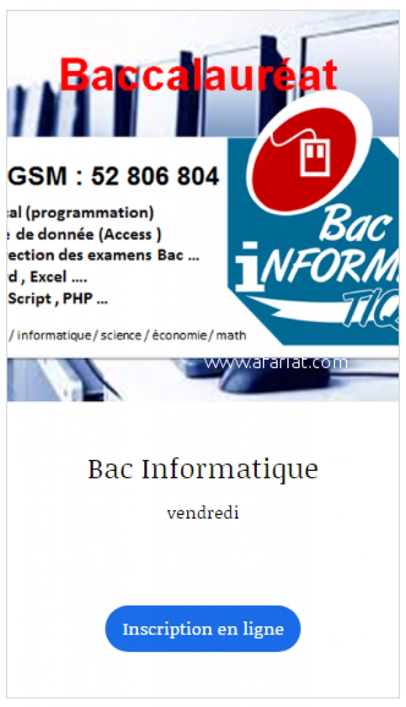 Bac Informatique