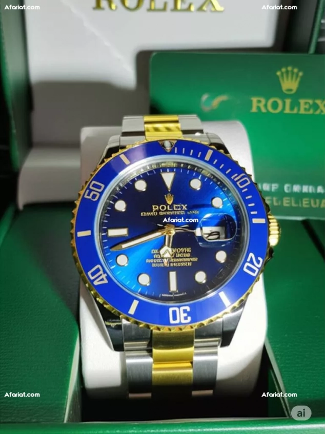 ROLEX submariner Gold¢black avec packaging