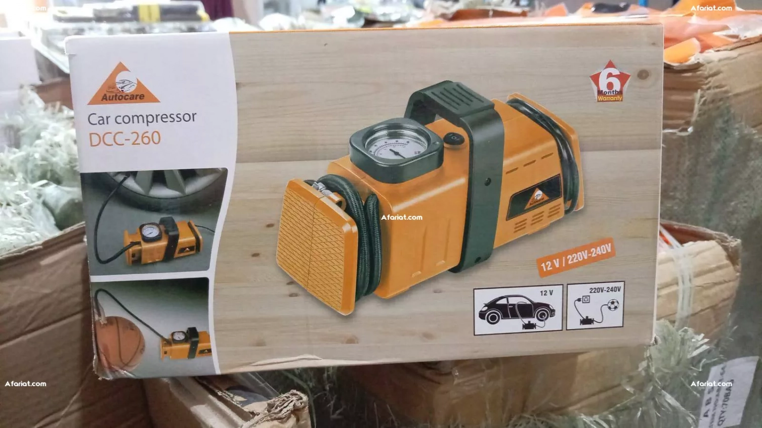 compresseur de voiture double adaptateur (12v/220v)