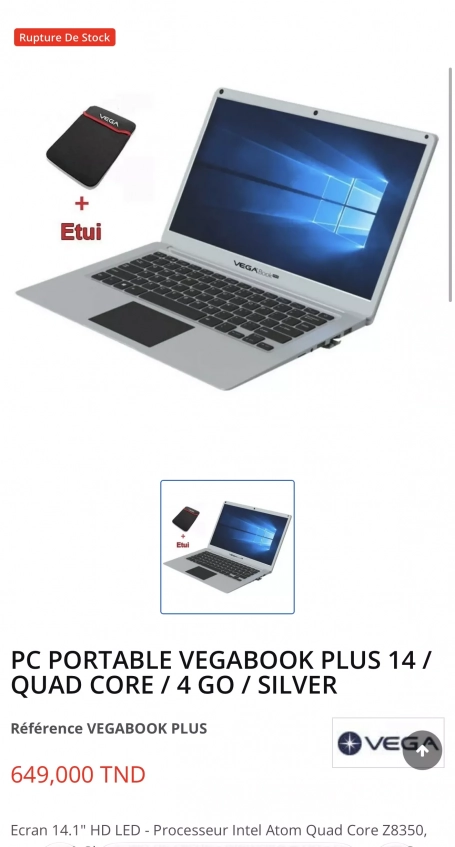 Ordinateur portable vegabook plus 14