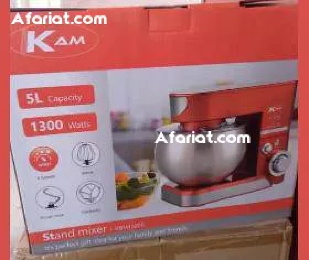 robot pâtissier sur socle Kam 5 Litres 1300 Watts 6 vitesses