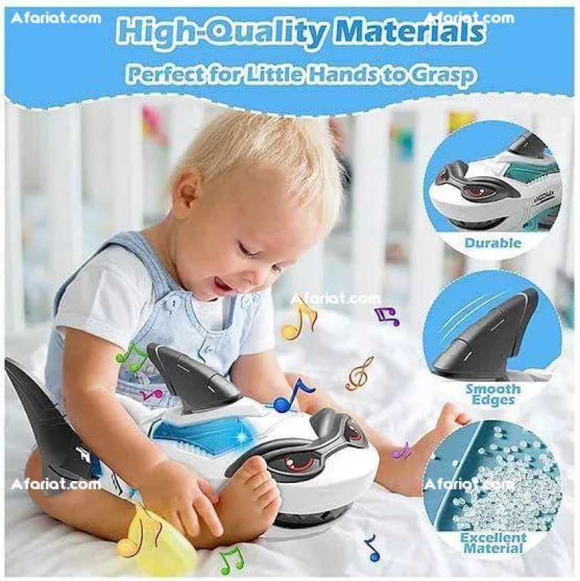 Robot Shark Toy with LED Lights and Music