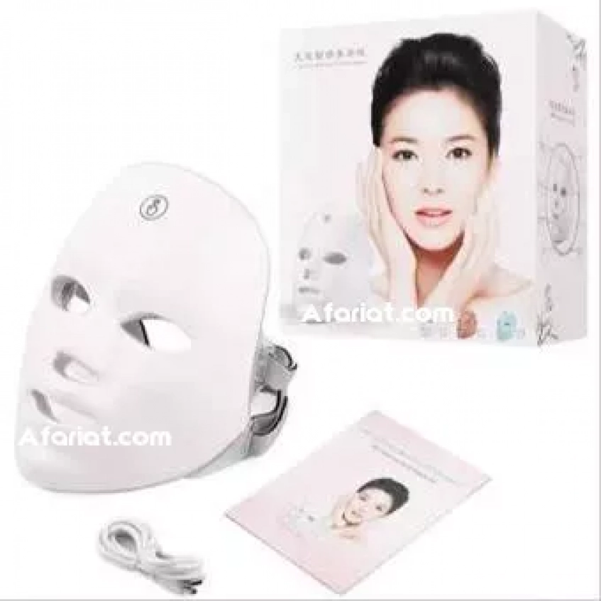 masque facial de luminothérapie LED 7 couleurs
