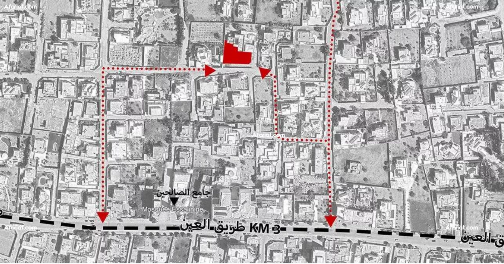 terrain de 778 m²  route el Ain Sfax