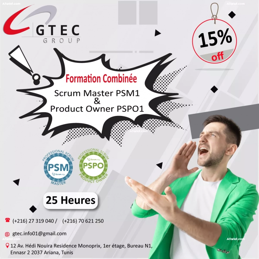 Formation AGILE SCRUM MASTER ( PSM1 ) & Product Owner ( PSPO )