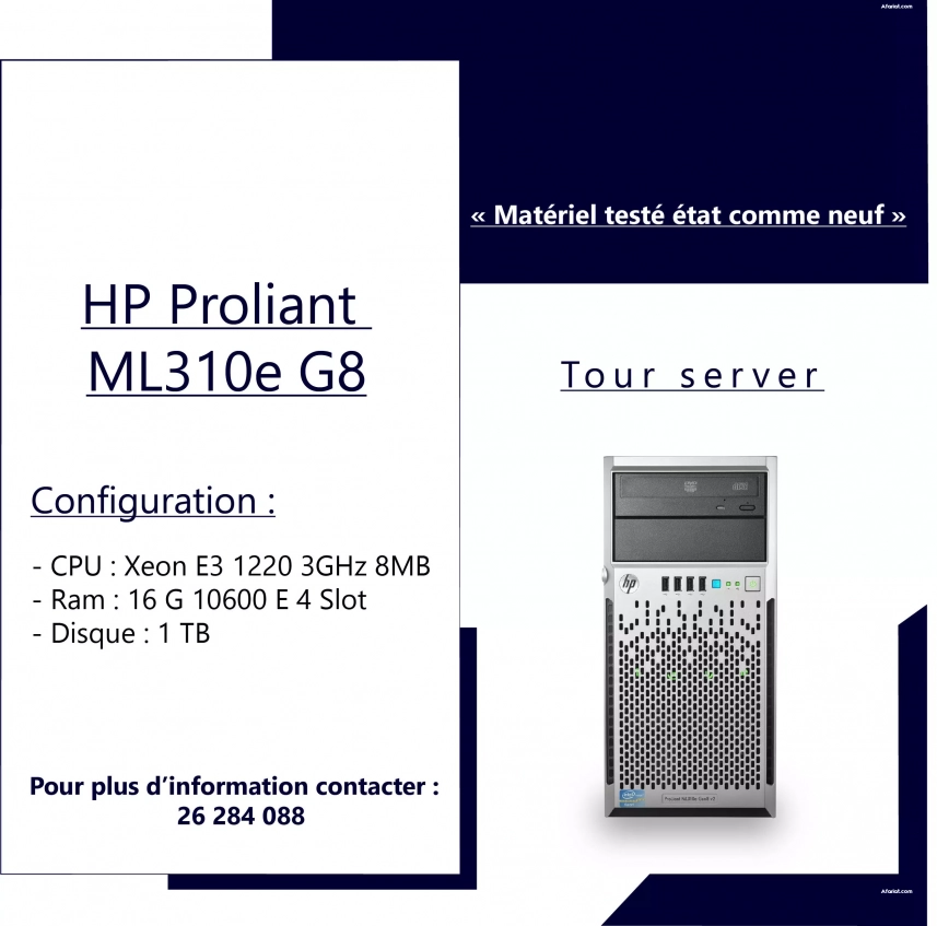 HP proliant  ML 310 e   G8