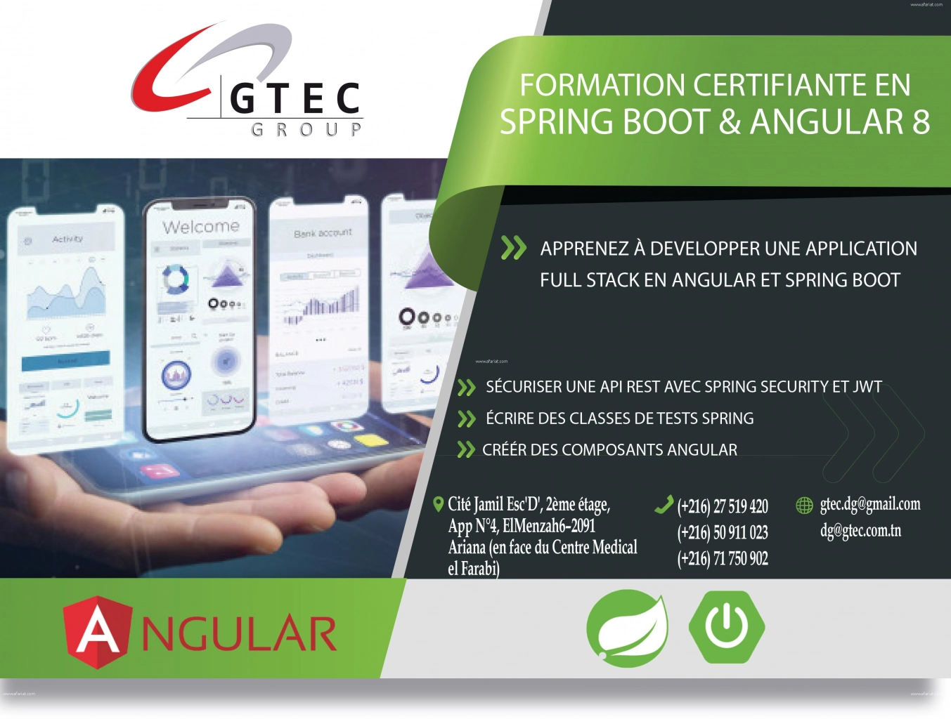 GTEC: Réduction sur la formation SpringBoot & Angular 8