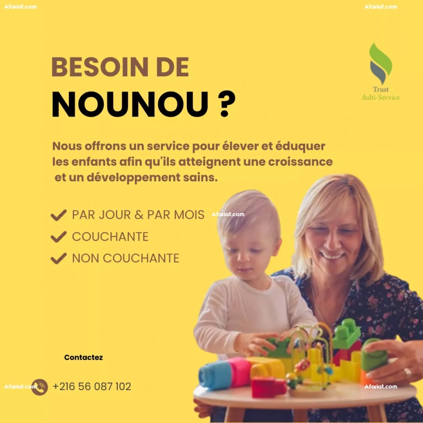 Vous cherchez une nounou expérimentées A LA SOUKRA ?