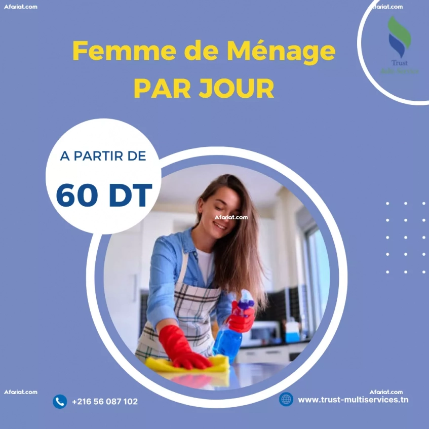 Femme de ménage par jour