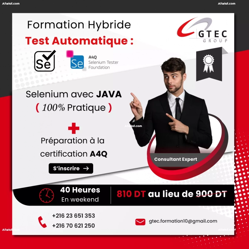 Formation Selenium Web Driver avec Java & A4Q