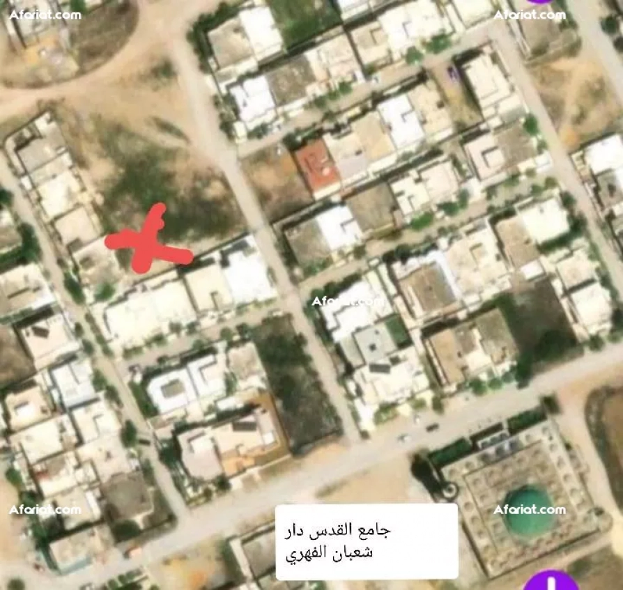 terrain titre bleu 369 m2 pres de mosquee el Quods dar chaabane
